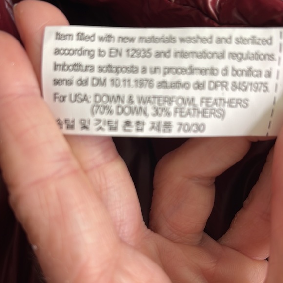 Zara Limited Edition Burgundy Water Resistant Down Puffer Jacket Coat Size XS - Picture 13 of 14